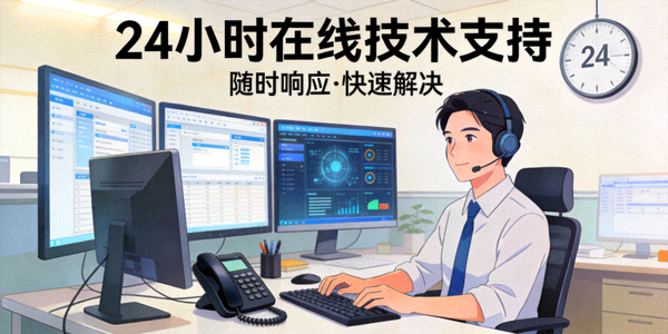 24小时在线技术支持服务场景